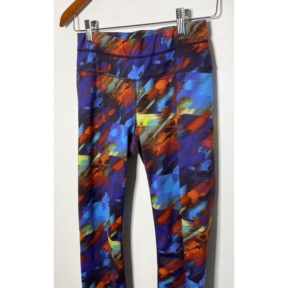 Athleta Colorburst Sonar Funky Mid Rise Ankle Leggings Stretchy Activewear Sz S - Picture 5 of 10